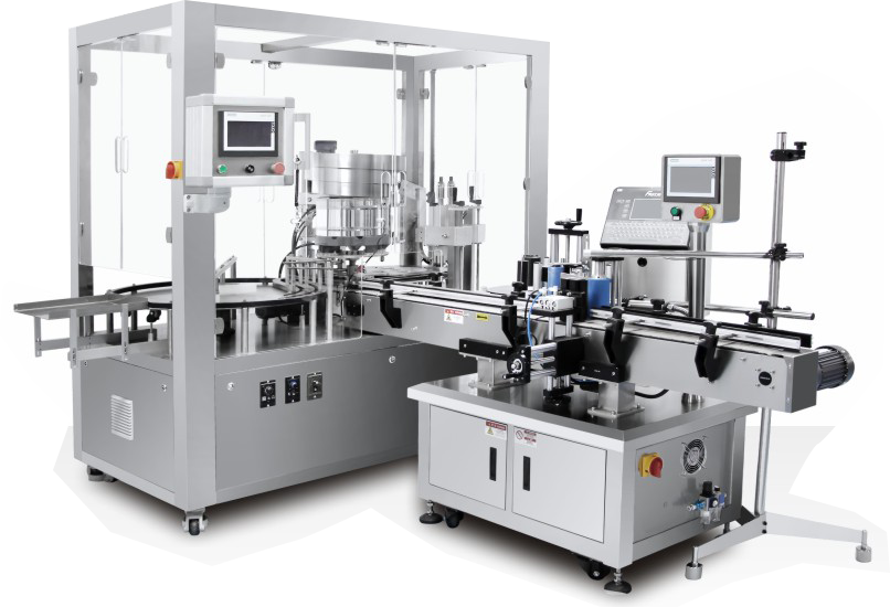 Filling and capping integrated machine+labeling